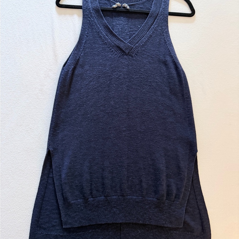 Anthropologie Heathered Blue Knit Top